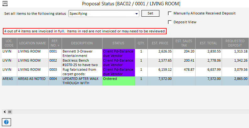 Pro Proposal Status1