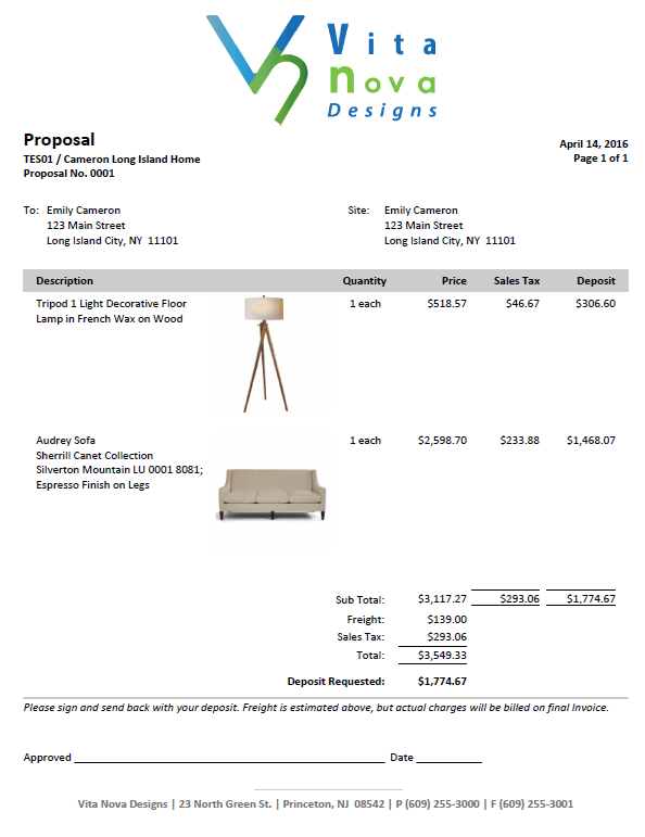 modern proposal with deposit