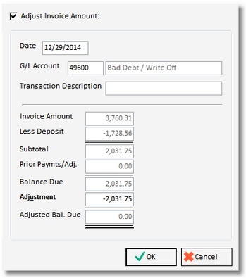 Invoice Adjustment 2