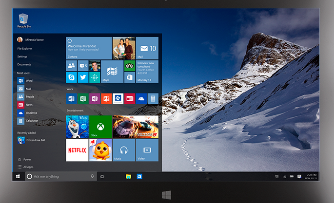 windows 10 upgrade start menu