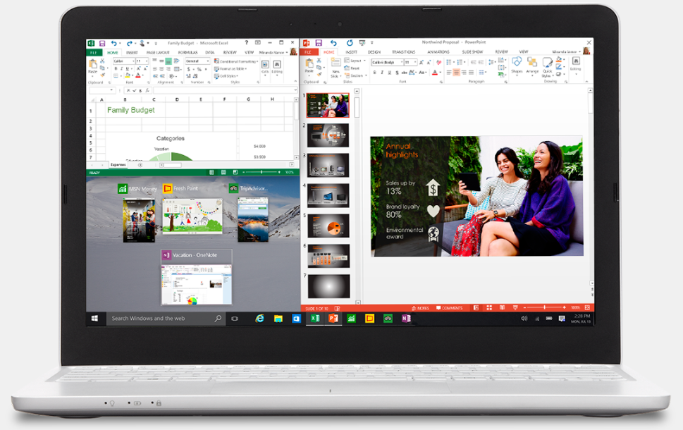windows 10 multi screen view