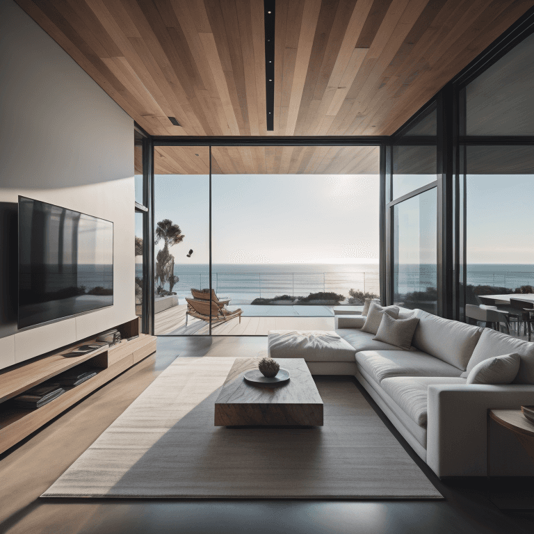 Image Created Using Imagine Art With Prompt, Modern Malibu Home